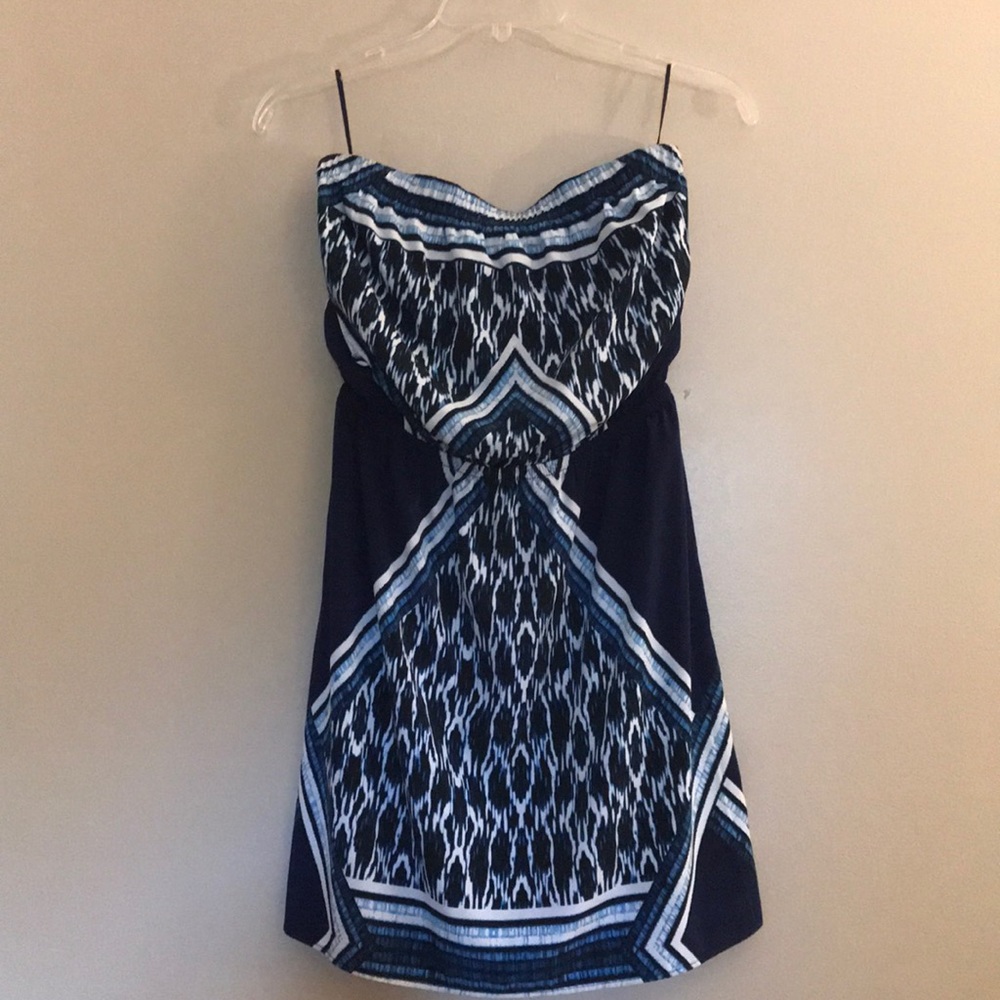 Express Print Strapless Sundress